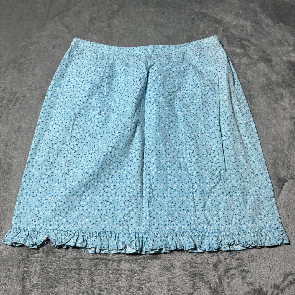 VTG‎ Y2K Xhilaration Floral Ruffle Bottom Mini Skirt Size L Coquette Twee Cute